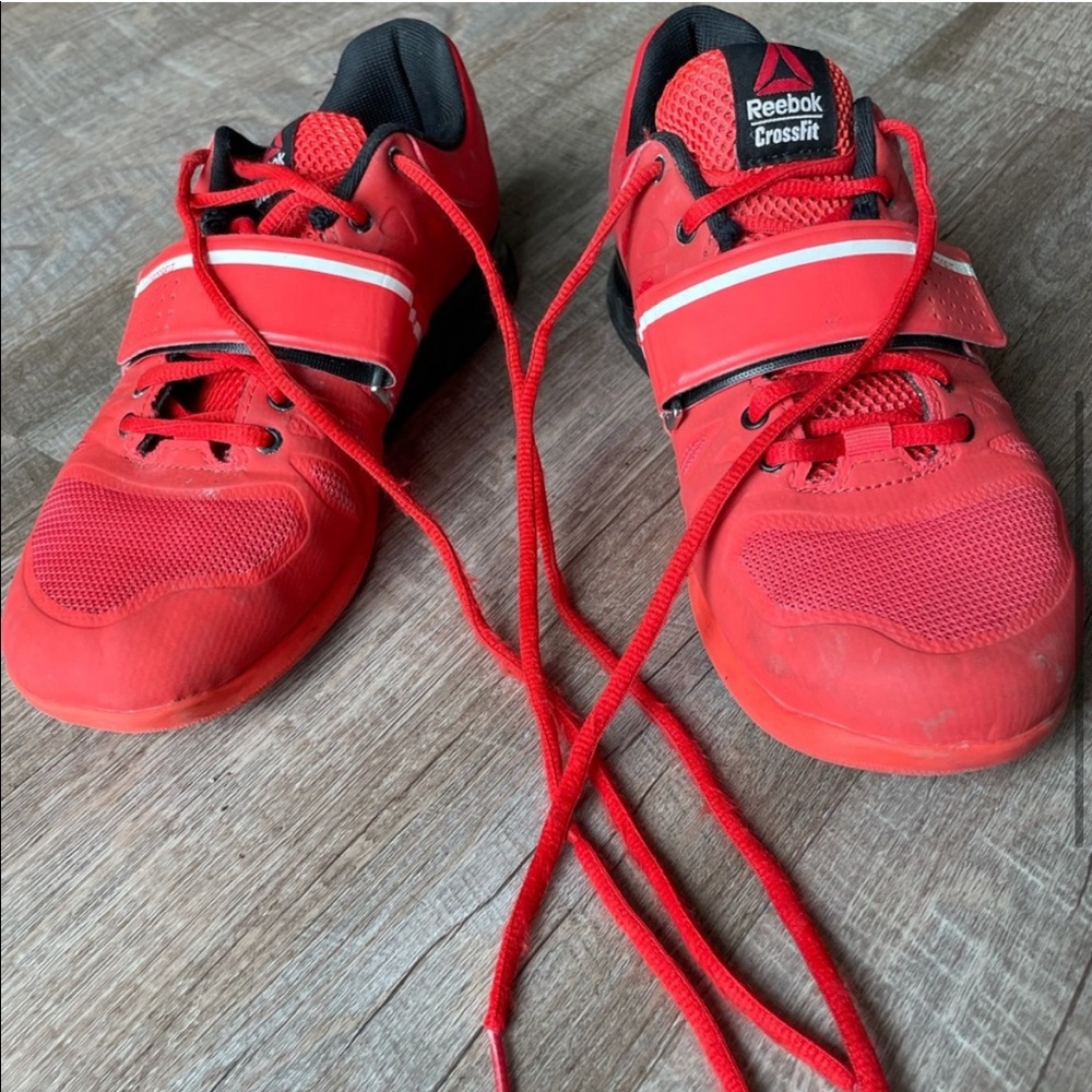 Reebok Red Crossfit Hybrid Weightlifting Shoes Gem